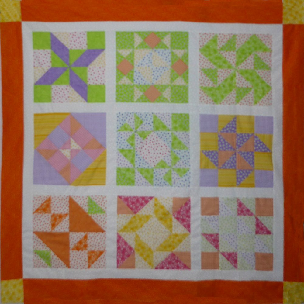 "Harry Loves Alice" 2019 Free Block of the Month Quilt from BOMquilts.com designed by TK Harrison. Finished Quilt Top. Made by Meloney F.