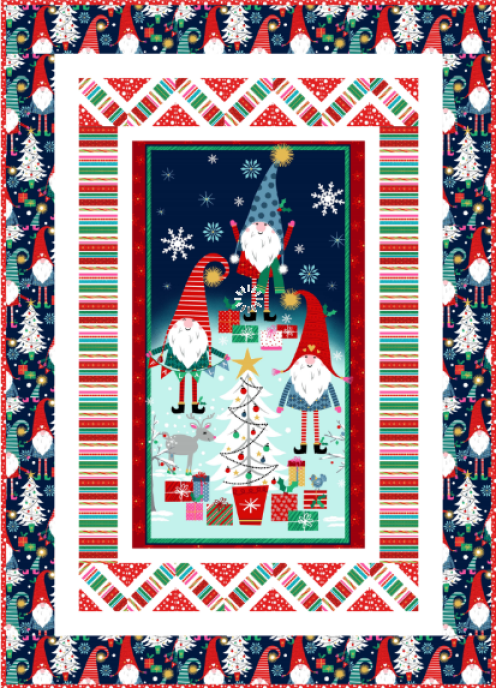 “Do the Peppermint Twist” a Free Christmas Pattern designed by Natalie Crabtree from Michael Miller Fabrics