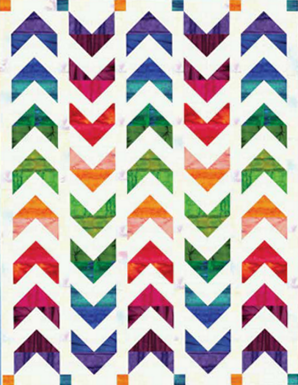 “Always Chasing Rainbows” a Free Summer Quilt Pattern designed by Benartex Studio from Benartex