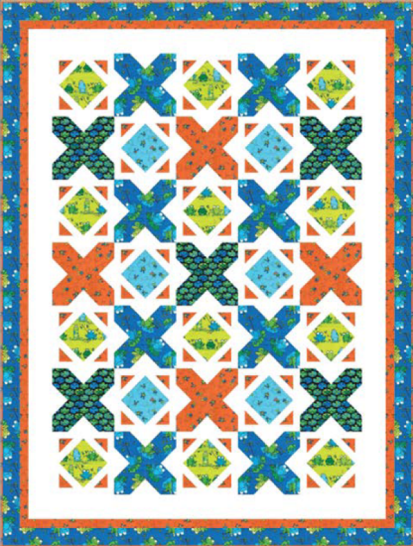“At the Pond” a Free Summer Quilt Pattern designed by Wendy Sheppard from Benartex