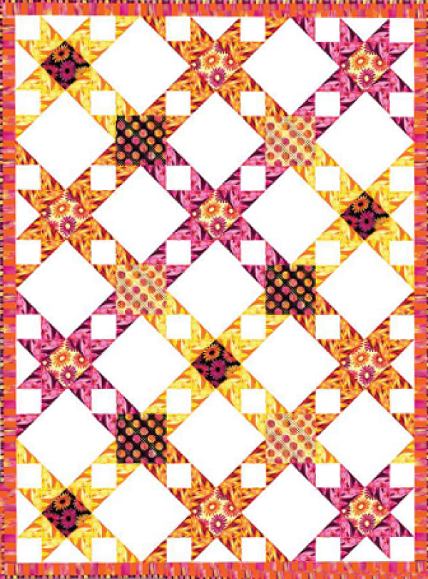 “A Little Ray of Sunshine” a Free Summer Quilt Pattern designed by the Benartex Studio from Benartex