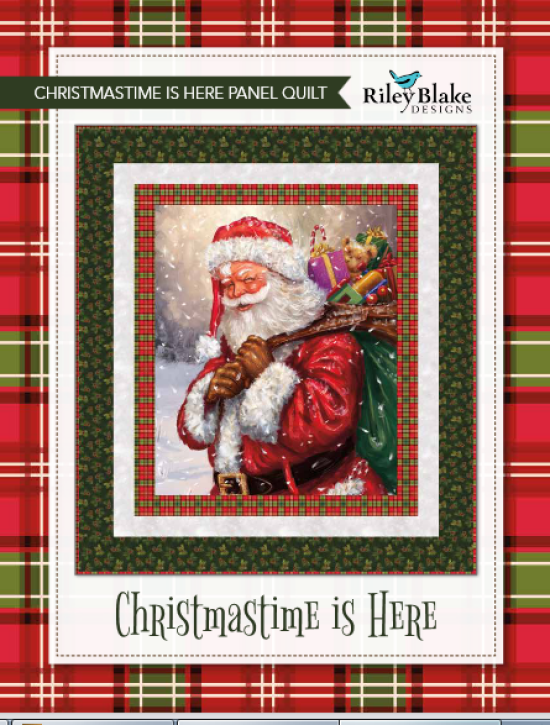 “Christmastime is Here” is a Free Christmas Quilt Pattern designed & from Riley Blake Designs