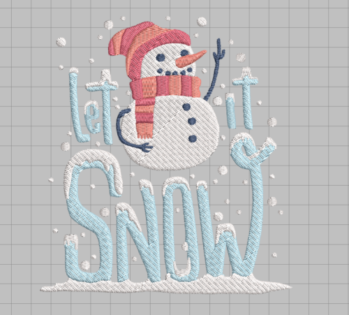 “Let it Snow” is a Free Christmas Machine Embroidery Pattern designed by Barb Koehler from Romney Ridge Farms & Crafts