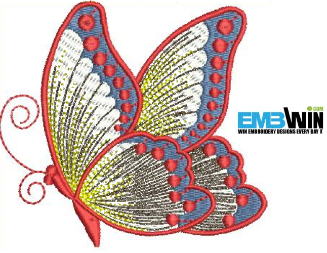 "Jungle Butterfly" is a Free Machine Embroidered File designed by & from EmbWin.com!