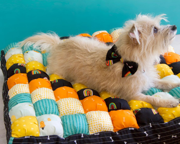 "Daydream" is a Free Quilted Pet Bed Pattern designed by AGF Studio from the Art Gallery Fabrics