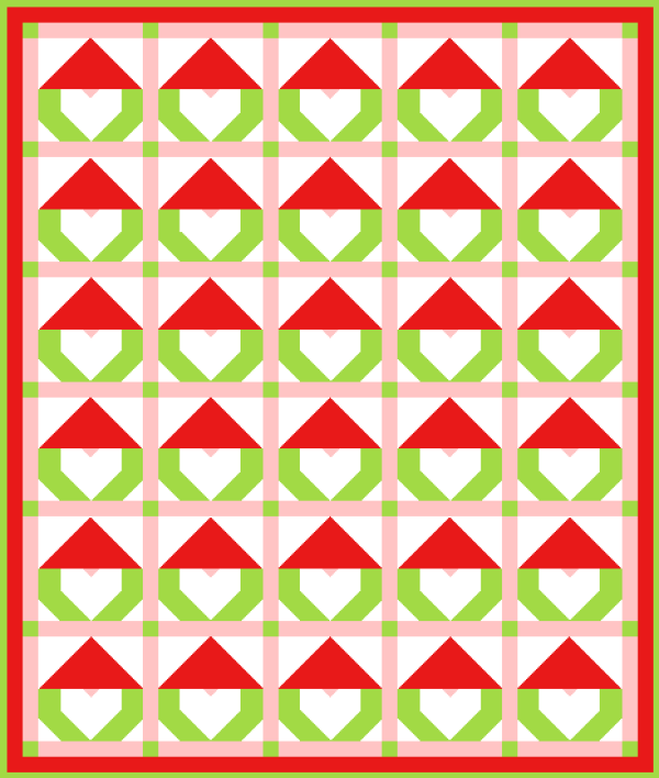 "Santa Gnome Quilt" is a "Free Christmas in July 2022" Pattern designed by TK Harrison from BOMquilts.com!