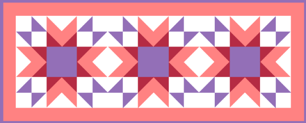 "Glory Star Long Table Runner" is a "Free Christmas in July 2022" Pattern designed by TK Harrison from BOMquilts.com!