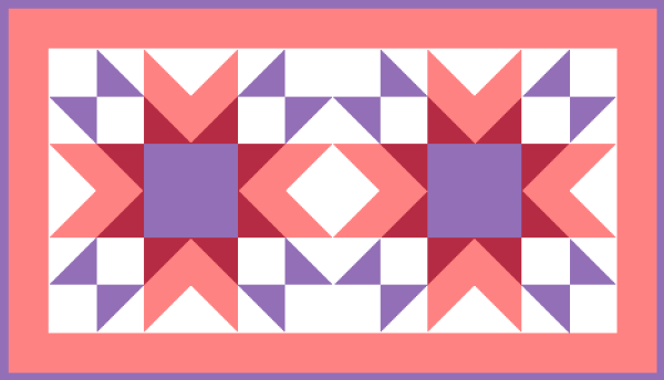 "Glory Star Table Runner" is a "Free Christmas in July 2022" Pattern designed by TK Harrison from BOMquilts.com!