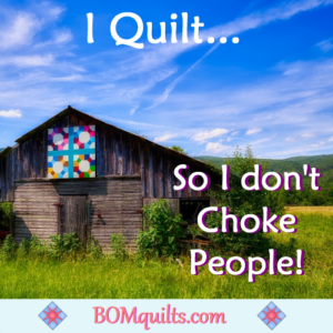 BOMquilts.com's Meme: Some days I like my dog more than I like people! She keeps me sane & so does Quilting!