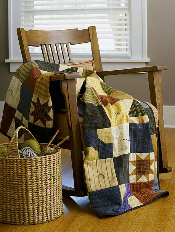 "Flannel Stars and Trees" is a Free Flannel Quilt Pattern designed by Peggy Kotek from All People Quilt!