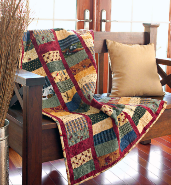 "On the Fly" is a Free Flannel Quilt Pattern designed by Mary Helen Schiltz from All People Quilt!