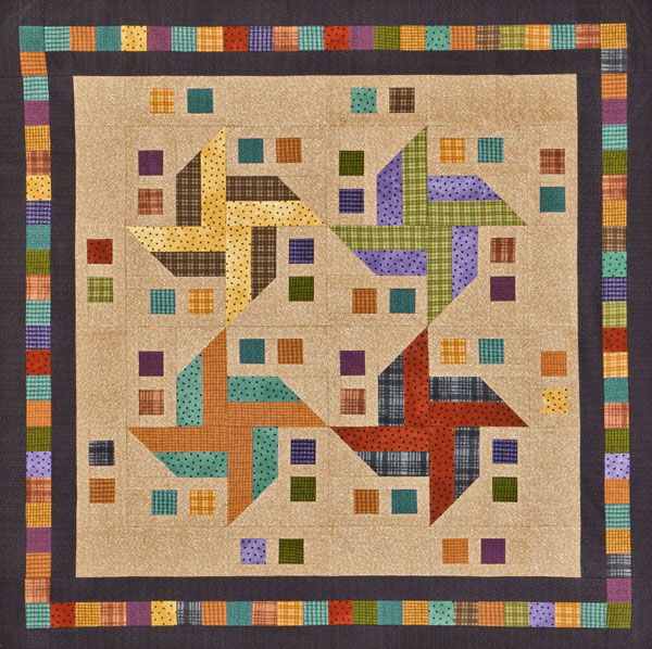 "Warm Breeze" is a Free Flannel Quilt Pattern designed by Gudrun Erla of GE Designs from Maywood Studio!