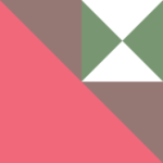 Block #1 - Quarter-Square Triangle in the Corner of my "Mistletoe in the Corner" BOM Quilt from BOMquilts.com!