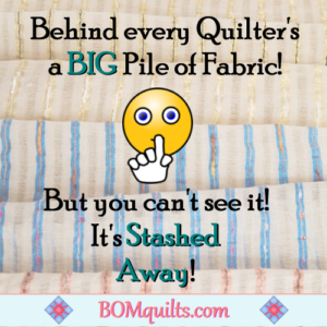 BOMquilts.com's Meme: It's the same as being a stowaway on a cruise ship! You know there's one there but you can't find him/her!