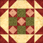 Rolling Stones Quilt Block is a Free Pattern for an 15" finished quilt block at BOMquilts.com! It's a quilt block that's a part of the 2023 "Everything is Coming up Roses" BOM Quilt!