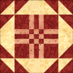 Bradford Nine Patch Quilt Block is a Free Pattern for an 15" finished quilt block at BOMquilts.com! It's a quilt block that's a part of the 2023 "Everything is Coming up Roses" BOM Quilt!