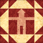 Tin Man Quilt Block is a Free Pattern for an 15" finished quilt block at BOMquilts.com! It's a quilt block that's a part of the 2023 "Everything is Coming up Roses" BOM Quilt!