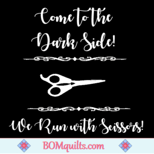 BOMquilts.com's Meme: It's the month for the Dark Side! Want to join me?!