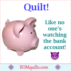 BOMquilts meme: Who me? Is that who you are looking at? I pay attention to details! Just not necessarily my bank details!
