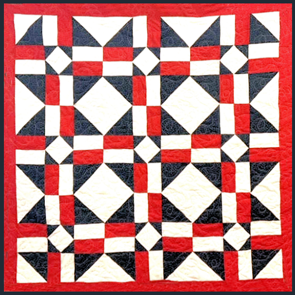 "Crossroads Charity Quilt" made by Karen L. & designed by TK Harrison for BOMquilts.com!