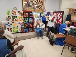 Country Quilters Quilt Guild sewed my "Quilted Kitchen Sampler" BOM quilt together! Designed by TK Harrison for BOMquilts.com!