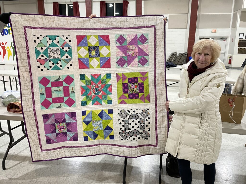 One "Quilted Kitchen Sampler" BOM quilt made by a member of the Huntington Quilt Guild! The "Quilted Kitchen Sampler" BOM quilt was designed by TK Harrison, owner of BOMquilts.com!