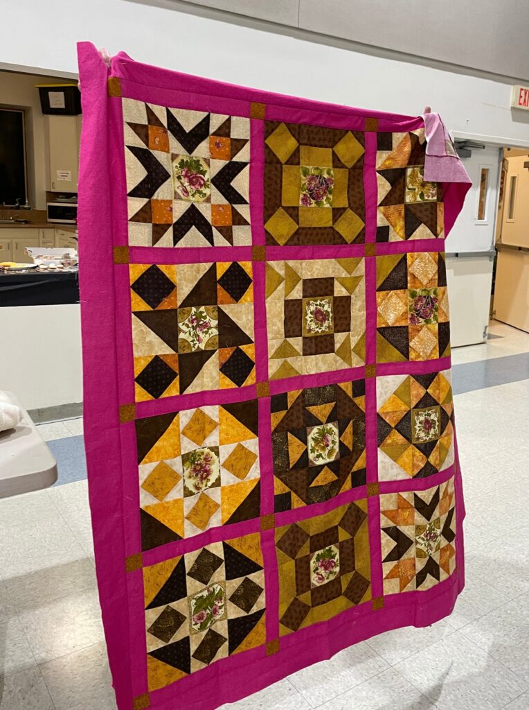 One "Quilted Kitchen Sampler" BOM quilt made by a member of the Huntington Quilt Guild! The "Quilted Kitchen Sampler" BOM quilt was designed by TK Harrison, owner of BOMquilts.com!