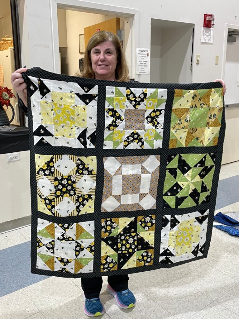 One "Quilted Kitchen Sampler" BOM quilt made by a member of the Huntington Quilt Guild! The "Quilted Kitchen Sampler" BOM quilt was designed by TK Harrison, owner of BOMquilts.com!