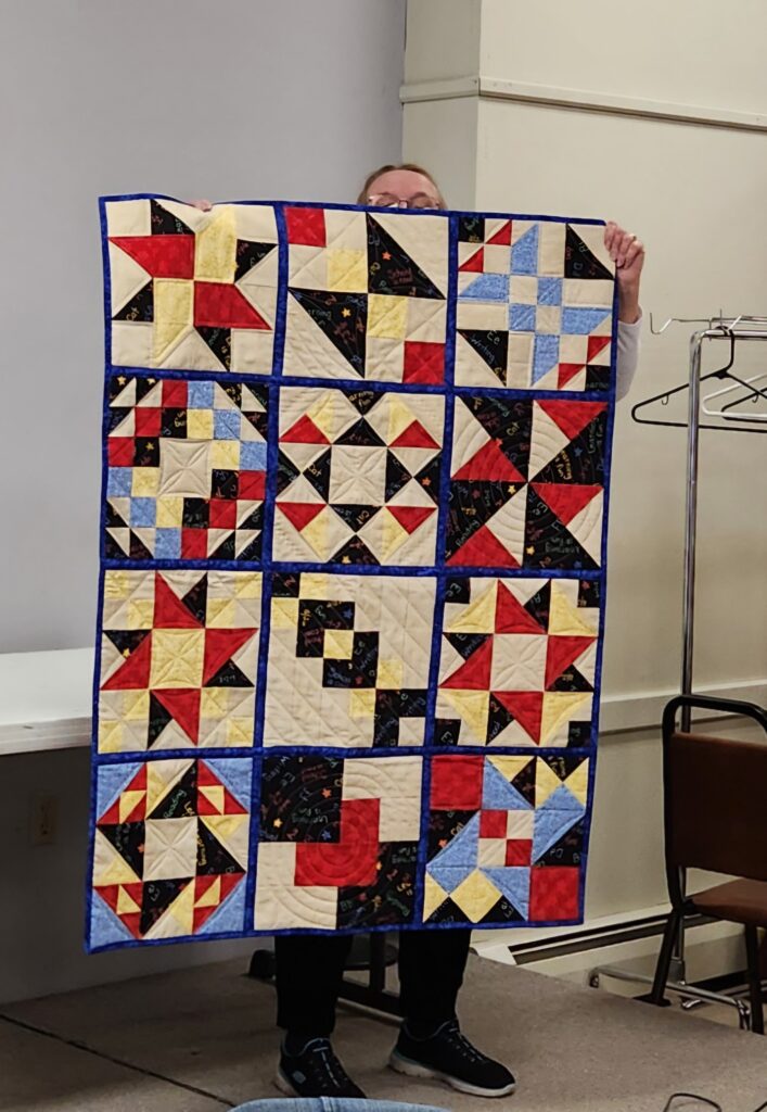 Glenda from the Country Quilters Quilt Guild sewed my "Quilted Kitchen Sampler" BOM quilt together! Designed by TK Harrison for BOMquilts.com!