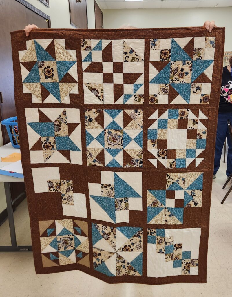 Kathy from the Country Quilters Quilt Guild sewed my "Quilted Kitchen Sampler" BOM quilt together! Designed by TK Harrison for BOMquilts.com!