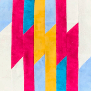 Block #6—Lightning Quilt Block—of the 2025 "Canyon Adventures" BOM quilt designed by TK Harrison the Owner of BOMquilts.com! Made by my Tester Mirian!