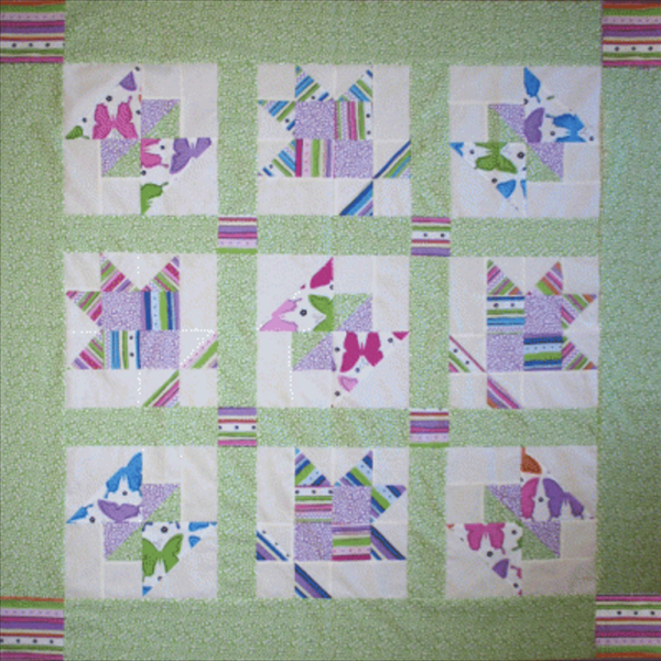 Butterfly Garden designed by TK Harrison, Owner of BOMquilts.com!