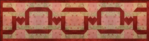 Love Knot 15th Anniversary Table Runner Owner of BOMquilts.com!