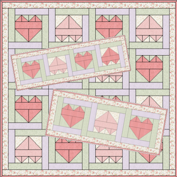 Love Me Tender Trio Original Design by TK Harrison, Owner of BOMquilts.com!