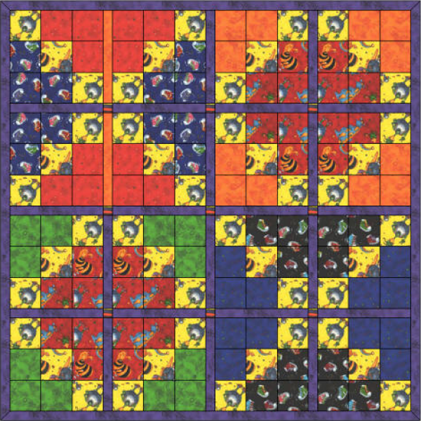 “Monster’s Hugs & Moochies” Designed by TK Harrison, Owner of BOMquilts.com!