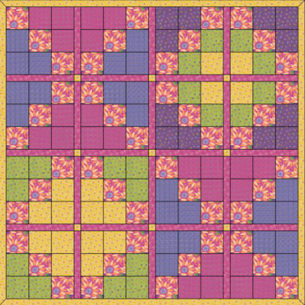 "Razzle Dazzle Hugs & Moochies" Designed by TK Harrison, Owner of BOMquilts.com!