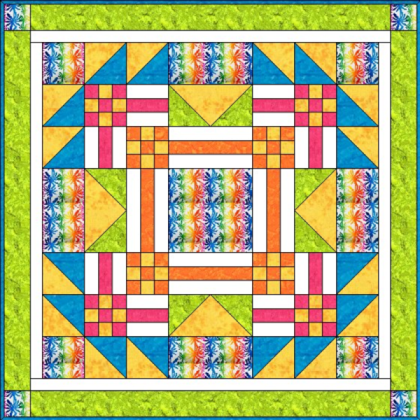 Sunshine Breeze—an Original Design and Free Quilt Pattern by TK Harrison—Owner of BOMquilts.com!