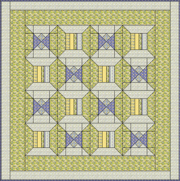 Sweet Pea Trellis and Angel Wings Quilt
