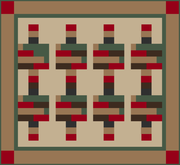 Winterset Bricks designed by TK Harrison, Owner of BOMquilts.com!