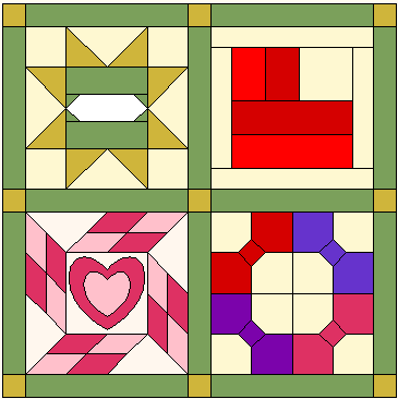 January Calendar Quilt Part of the 2007 "Calendar Quilt" BOM designed by TK Harrison Owner of BOMquilts.com!