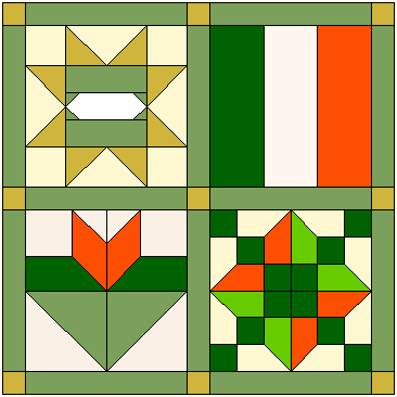 March Calendar Quilt Part of the 2007 "Calendar Quilt" BOM designed by TK Harrison Owner of BOMquilts.com!