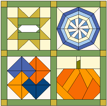 September Calendar Quilt Part of the 2007 "Calendar Quilt" BOM designed by TK Harrison Owner of BOMquilts.com!