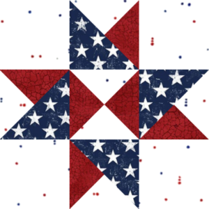 Block #2—Indiana Star Variation Quilt Block—of the 2026 "Semiquincentennial" BOM quilt designed by TK Harrison the Owner of BOMquilts.com!