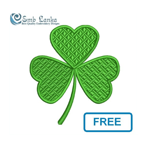 "St. Patricks Day Four Leaf Clover” is a Free St. Patrick's Day Machine Embroidery Designs designed by & from Enb Lanka!
