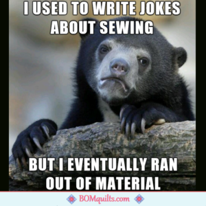 BOMquilts Meme: Once there was a bear who could Sew...!