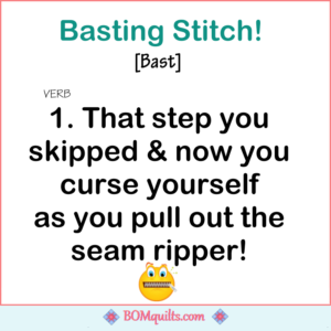 BOMquilts Meme: I do not care to baste anything!