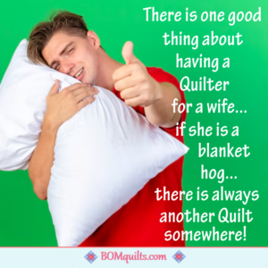 BOMquilts Meme: My husband is a lucky man!