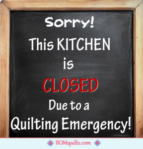 BOMquilts Meme: Who needs a kitchen anyways?!