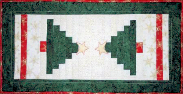 Christmas Tree Joy Table Runner—designed by TK Harrison—Owner of BOMquilts.com!