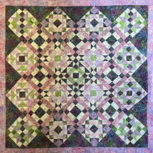 "Majestic Beauty" 2022 BOM Quilt Finished by my Tester Cheryl from Abbi May's Fabric Shop!